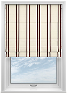 Winnies Stripe, Russet - Twist&Fit Roman Blind